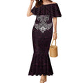 Personalized Manly Warringah Sea Eagles Mermaid Dress Polynesian Tribal Pattern Style