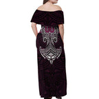 Personalized Manly Warringah Sea Eagles Off Shoulder Maxi Dress Polynesian Tribal Pattern Style