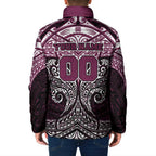 Personalized Manly Warringah Sea Eagles Padded Jacket Polynesian Tribal Pattern Style
