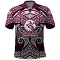 Personalized Manly Warringah Sea Eagles Polo Shirt Polynesian Tribal Pattern Style