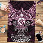 Personalized Manly Warringah Sea Eagles Puzzle Polynesian Tribal Pattern Style