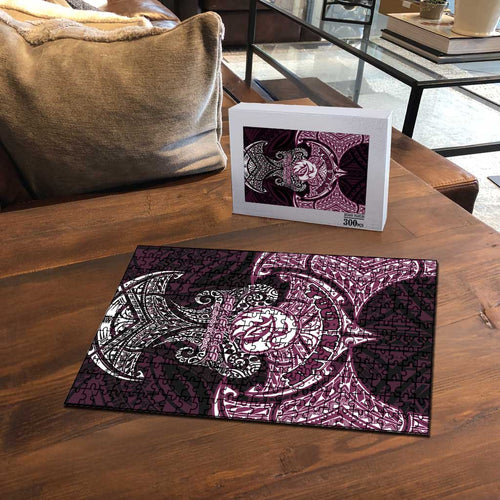 Personalized Manly Warringah Sea Eagles Puzzle Polynesian Tribal Pattern Style
