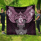 Personalized Manly Warringah Sea Eagles Quilt Polynesian Tribal Pattern Style
