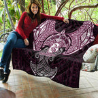 Personalized Manly Warringah Sea Eagles Quilt Polynesian Tribal Pattern Style