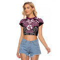 Personalized Manly Warringah Sea Eagles Raglan Cropped T Shirt Polynesian Tribal Pattern Style