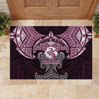 Personalized Manly Warringah Sea Eagles Rubber Doormat Polynesian Tribal Pattern Style