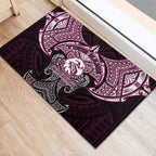 Personalized Manly Warringah Sea Eagles Rubber Doormat Polynesian Tribal Pattern Style