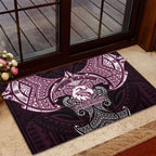 Personalized Manly Warringah Sea Eagles Rubber Doormat Polynesian Tribal Pattern Style