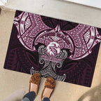 Personalized Manly Warringah Sea Eagles Rubber Doormat Polynesian Tribal Pattern Style