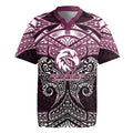 Personalized Manly Warringah Sea Eagles Rugby Jersey Polynesian Tribal Pattern Style