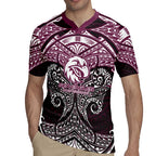 Personalized Manly Warringah Sea Eagles Rugby Jersey Polynesian Tribal Pattern Style