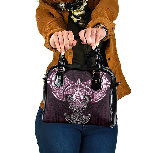 Personalized Manly Warringah Sea Eagles Shoulder Handbag Polynesian Tribal Pattern Style