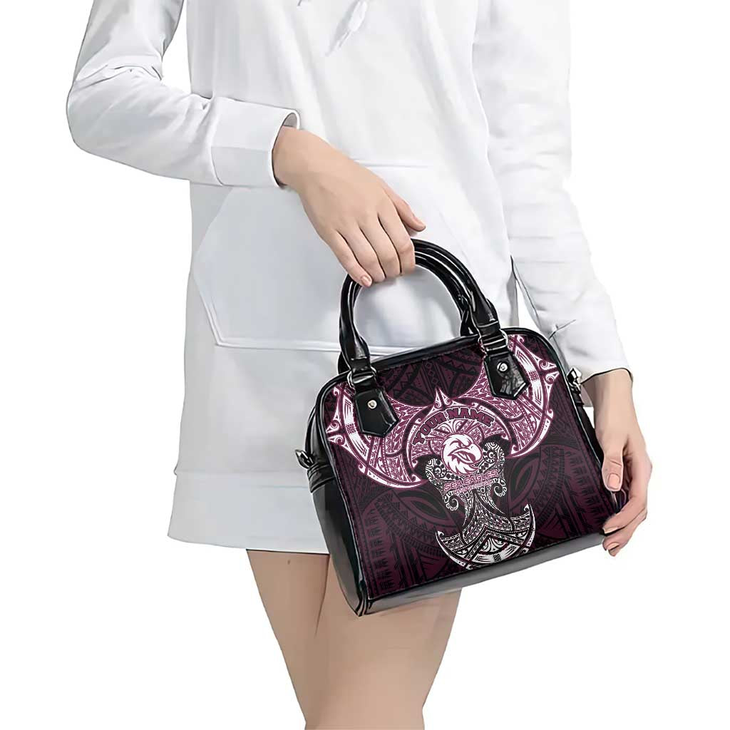 Personalized Manly Warringah Sea Eagles Shoulder Handbag Polynesian Tribal Pattern Style
