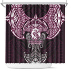 Personalized Manly Warringah Sea Eagles Shower Curtain Polynesian Tribal Pattern Style