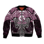 Personalized Manly Warringah Sea Eagles Sleeve Zip Bomber Jacket Polynesian Tribal Pattern Style