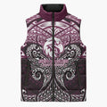 Personalized Manly Warringah Sea Eagles Sleeveless Puffer Jacket Polynesian Tribal Pattern Style
