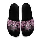 Personalized Manly Warringah Sea Eagles Slide Sandals Polynesian Tribal Pattern Style