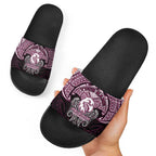 Personalized Manly Warringah Sea Eagles Slide Sandals Polynesian Tribal Pattern Style