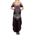 Personalized Manly Warringah Sea Eagles Summer Maxi Dress Polynesian Tribal Pattern Style