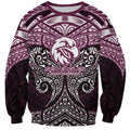 Personalized Manly Warringah Sea Eagles Sweatshirt Polynesian Tribal Pattern Style