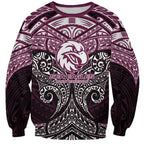 Personalized Manly Warringah Sea Eagles Sweatshirt Polynesian Tribal Pattern Style
