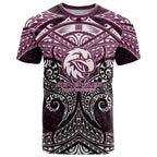 Personalized Manly Warringah Sea Eagles T Shirt Polynesian Tribal Pattern Style