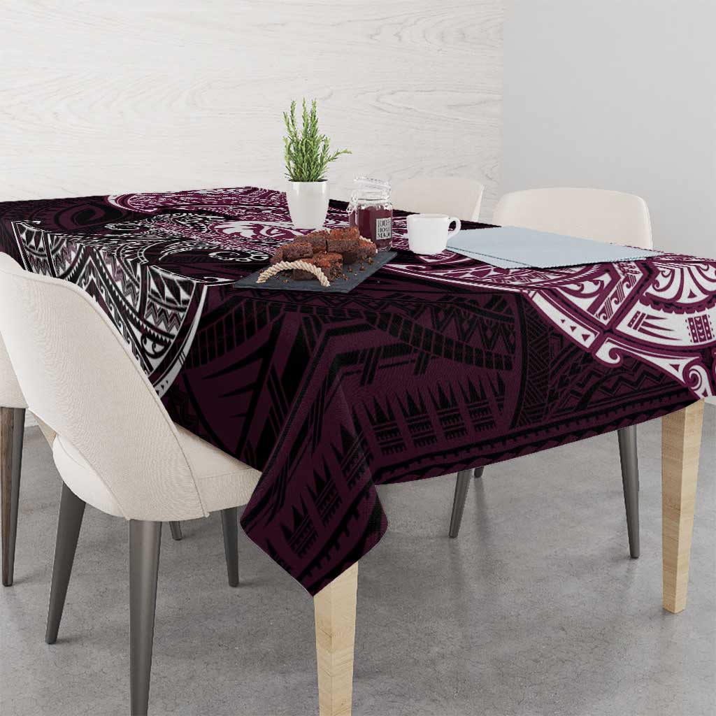 Personalized Manly Warringah Sea Eagles Tablecloth Polynesian Tribal Pattern Style
