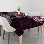 Personalized Manly Warringah Sea Eagles Tablecloth Polynesian Tribal Pattern Style