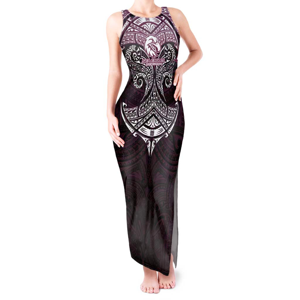 Personalized Manly Warringah Sea Eagles Tank Maxi Dress Polynesian Tribal Pattern Style
