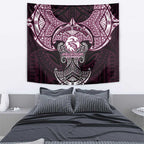 Personalized Manly Warringah Sea Eagles Tapestry Polynesian Tribal Pattern Style
