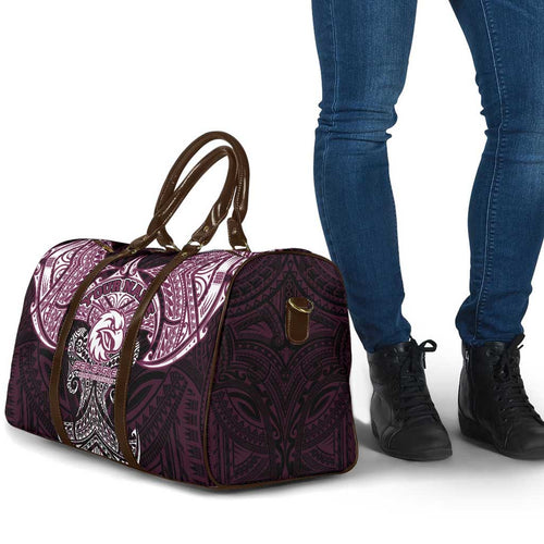 Personalized Manly Warringah Sea Eagles Travel Bag Polynesian Tribal Pattern Style