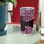 Personalized Manly Warringah Sea Eagles Tumbler Cup Polynesian Tribal Pattern Style