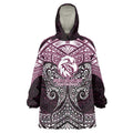 Personalized Manly Warringah Sea Eagles Wearable Blanket Hoodie Polynesian Tribal Pattern Style