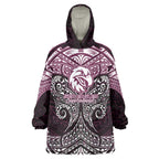 Personalized Manly Warringah Sea Eagles Wearable Blanket Hoodie Polynesian Tribal Pattern Style