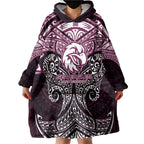 Personalized Manly Warringah Sea Eagles Wearable Blanket Hoodie Polynesian Tribal Pattern Style