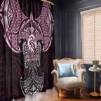 Personalized Manly Warringah Sea Eagles Window Curtain Polynesian Tribal Pattern Style