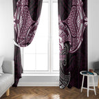 Personalized Manly Warringah Sea Eagles Window Curtain Polynesian Tribal Pattern Style