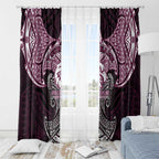 Personalized Manly Warringah Sea Eagles Window Curtain Polynesian Tribal Pattern Style