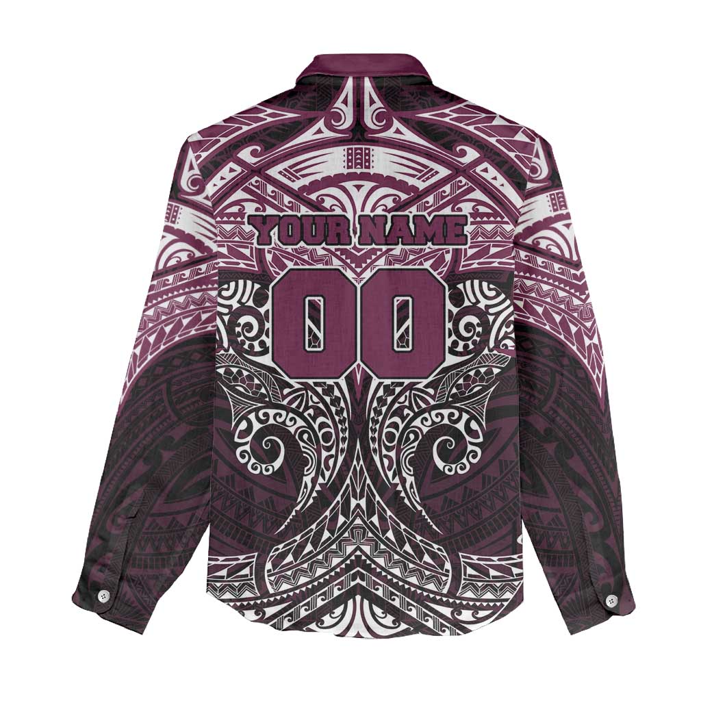 Personalized Manly Warringah Sea Eagles Women Casual Shirt Polynesian Tribal Pattern Style
