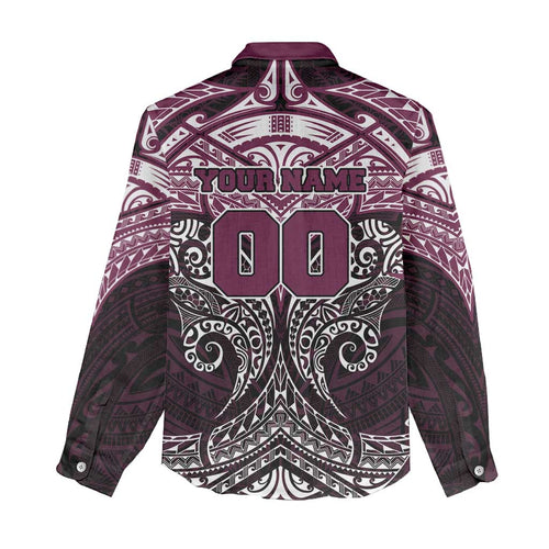 Personalized Manly Warringah Sea Eagles Women Casual Shirt Polynesian Tribal Pattern Style
