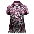 Personalized Manly Warringah Sea Eagles Women Polo Shirt Polynesian Tribal Pattern Style