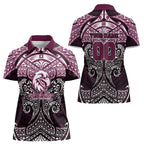 Personalized Manly Warringah Sea Eagles Women Polo Shirt Polynesian Tribal Pattern Style