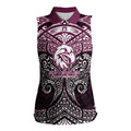 Personalized Manly Warringah Sea Eagles Women Sleeveless Polo Shirt Polynesian Tribal Pattern Style