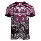 Personalized Manly Warringah Sea Eagles Women V-Neck T-Shirt Polynesian Tribal Pattern Style