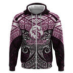 Personalized Manly Warringah Sea Eagles Zip Hoodie Polynesian Tribal Pattern Style