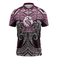 Personalized Manly Warringah Sea Eagles Zipper Polo Shirt Polynesian Tribal Pattern Style