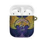 Personalized Melbourne Storm AirPods Case Polynesian Tribal Pattern Style