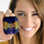 Personalized Melbourne Storm AirPods Case Polynesian Tribal Pattern Style
