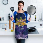 Personalized Melbourne Storm Apron Polynesian Tribal Pattern Style