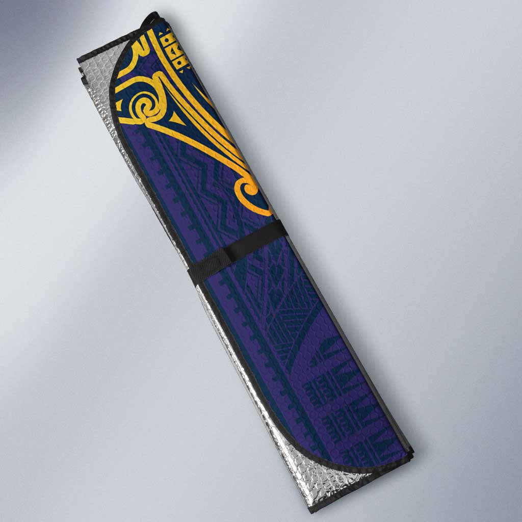 Personalized Melbourne Storm Auto Sun Shade Polynesian Tribal Pattern Style